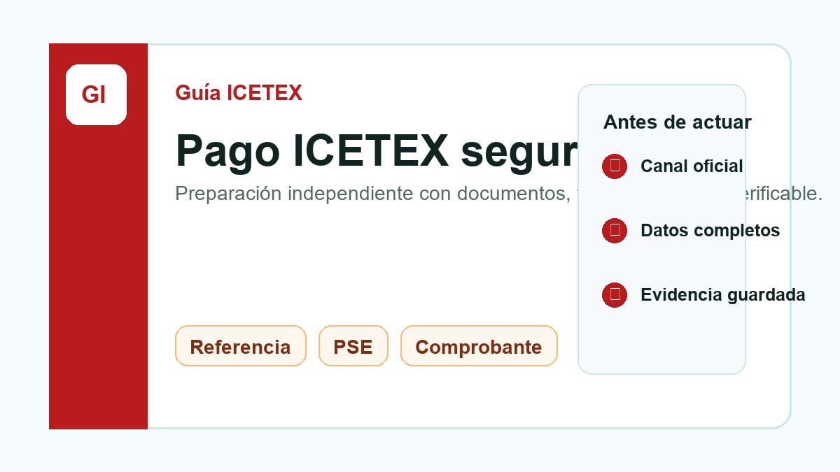 Pago ICETEX: referencia, PSE, banco y comprobante sin errores